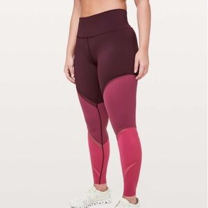 Lululemon Leggings Colour Me Ombre Tight‎ Nulux Mesh Size 4 28”